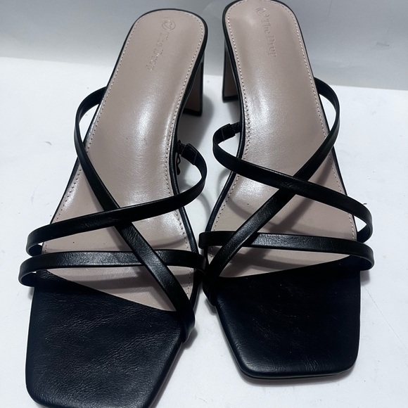 The Drop Women's Sz 12 Amelie Strappy Square Toe Heeled Sandal - Picture 3 of 8